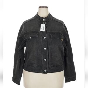ZYIA Black Crossroads Cotton Denim Jacket - Size XXL
